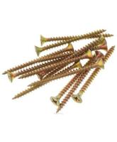 Шурупы  для дерева, потай,шлиц Pozi,желтый цинк